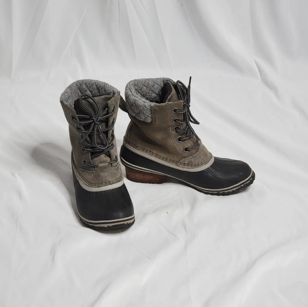 Sorel Slimpack II Lace Leather Waterproof Women’s Snow Winter Boots Sz 8 - Picture 5 of 11